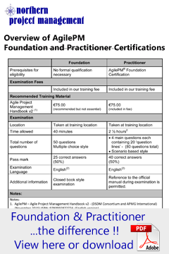 northern project management training locations